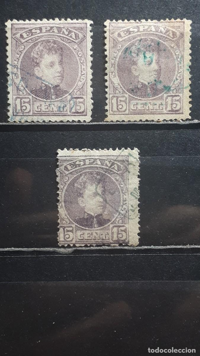 Sellos: ESPA&Ntilde;A. MATASELLOS DE CARTERIA. Ilegibles A&Ntilde;O 1901. EDIFIL 245