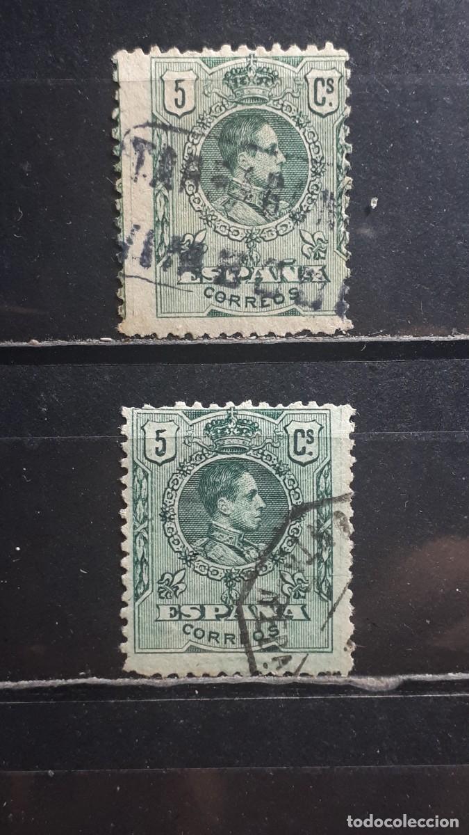 Sellos: ESPA&Ntilde;A. Matasello FECHADOR y CARTERIA. A&Ntilde;O 1909. Edifil 268