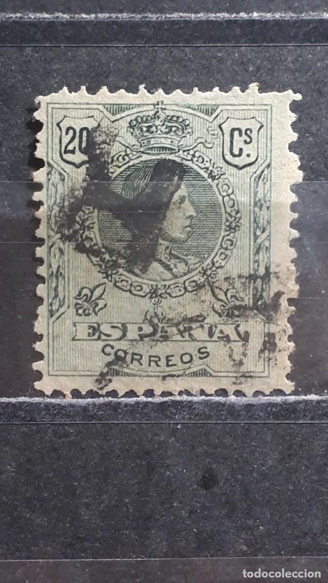 Sellos: ESPA&Ntilde;A. Matasellos certificado recomendado.. A&Ntilde;O 1909. Edifil 272