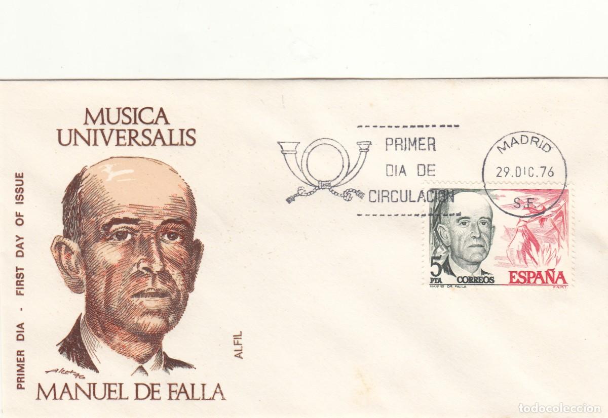 Sellos: SOBRE 1976 MADRID: MANUEL DE FALLA