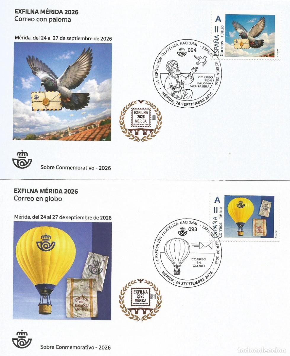 Sellos: 5 SOBRES CONMEMORATIVOS PACK TU SELLOS &ldquo;5 FORMAS DE ENVIAR UNA CARTA&rdquo; EXFILNA 2026. Ver descripci&oacute;n
