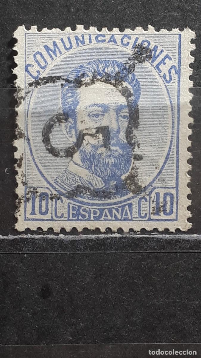 Sellos: ESPA&Ntilde;A. A&Ntilde;O 1872. &deg;. MATASELLO ARA&Ntilde;A DE GRANADA. Edifil 121
