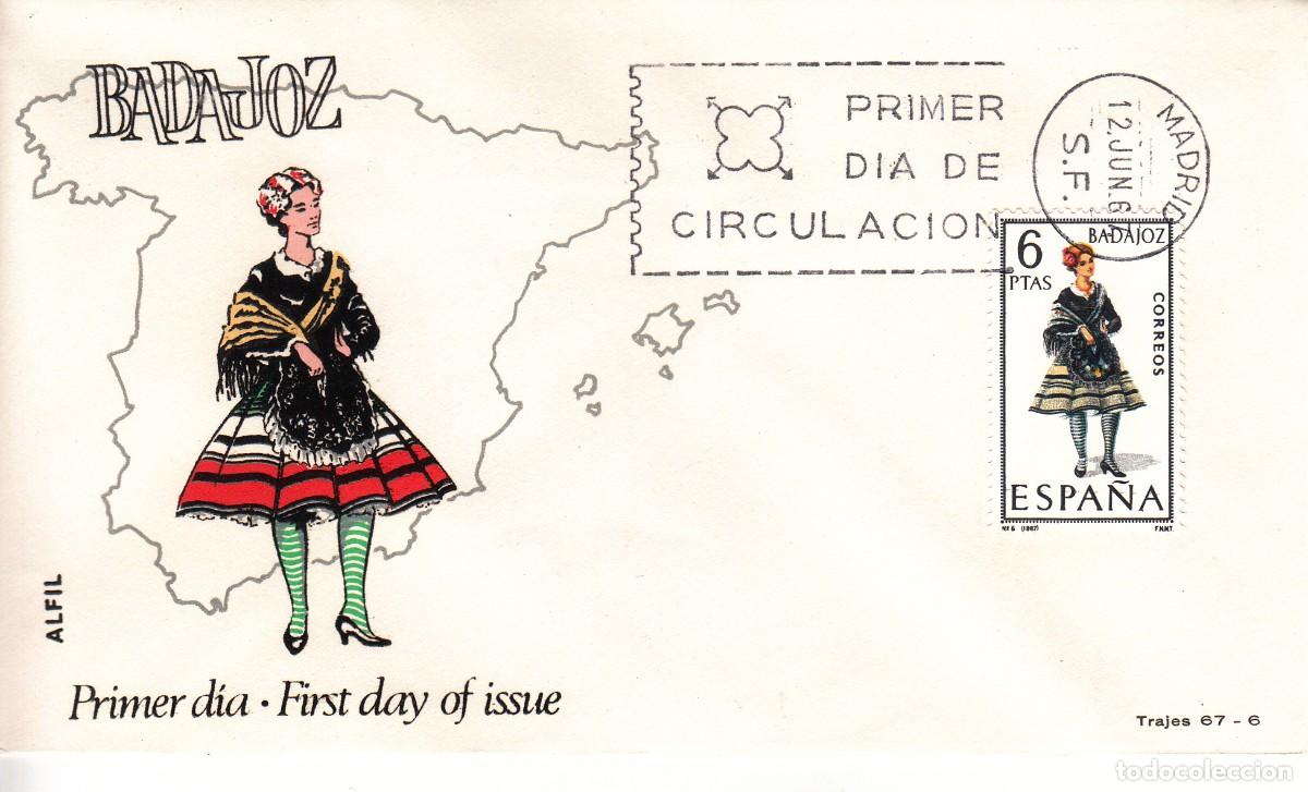 Sellos: SOBRE: 1967 MADRID. BADAJOZ