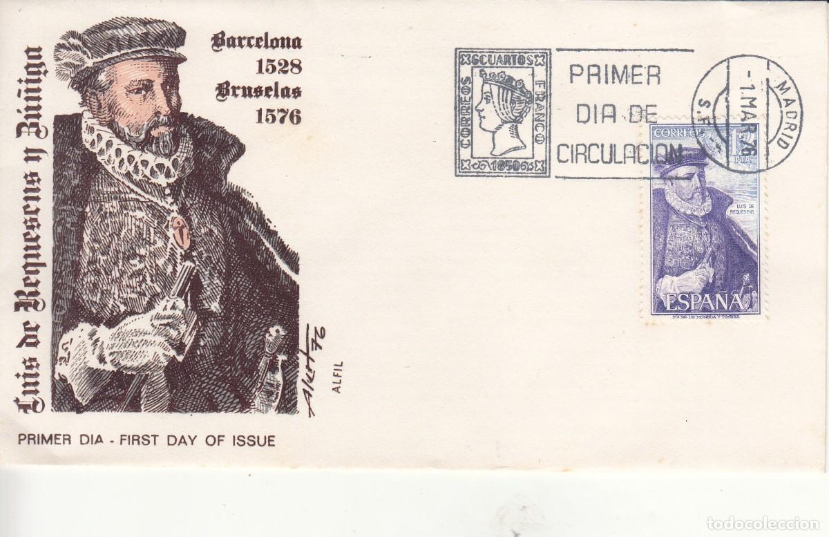 Sellos: SOBRE: 1976 MADRID. LUIS DE REQUESENS Y ZU&Ntilde;IGA