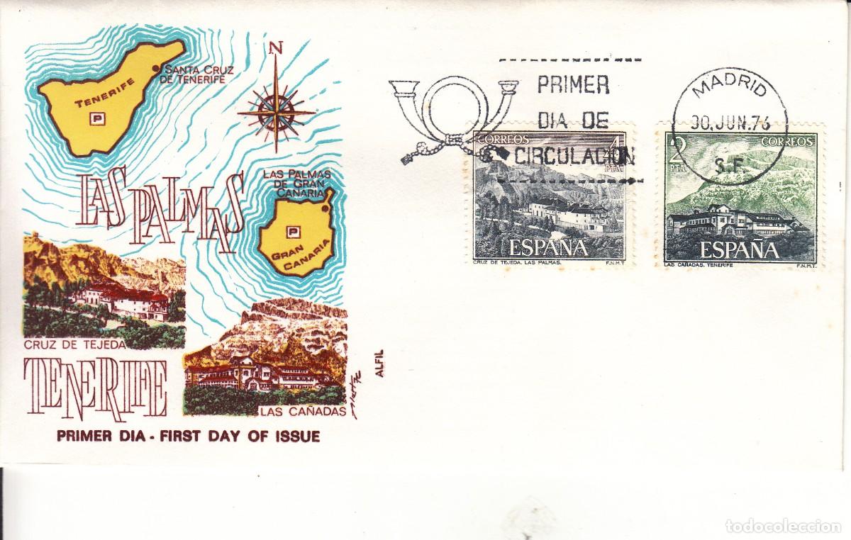 Sellos: SOBRE: 1976 MADRID. LAS PALMAS - TENERIFE