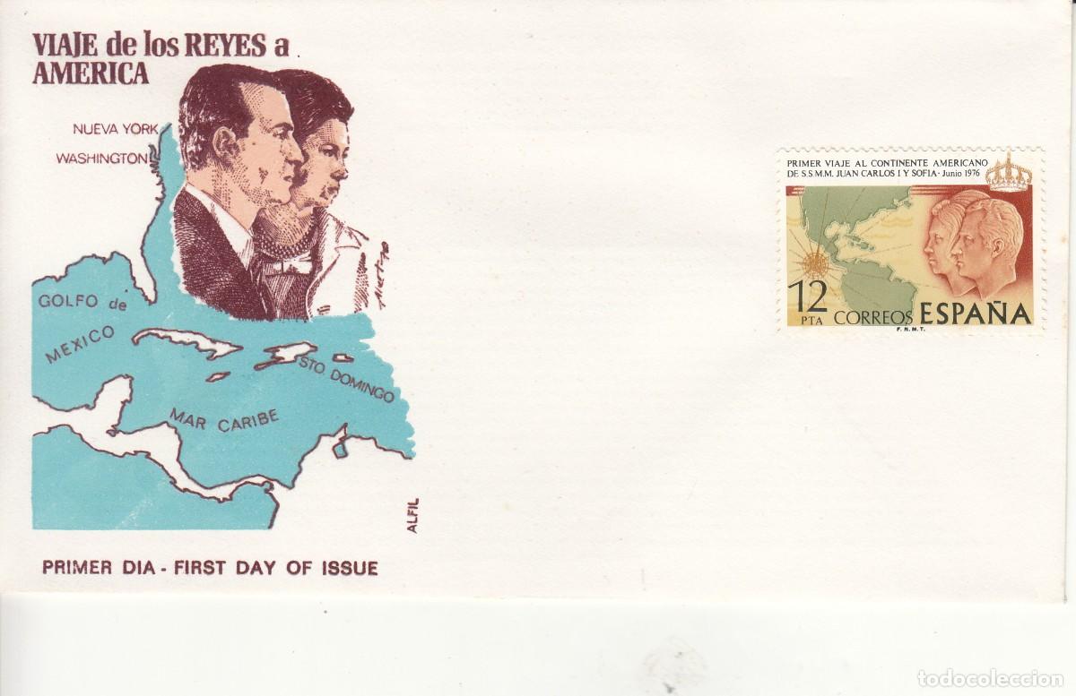Sellos: SOBRE: 1976 MADRID. VIAJE DE LOS REYES A AMERICA