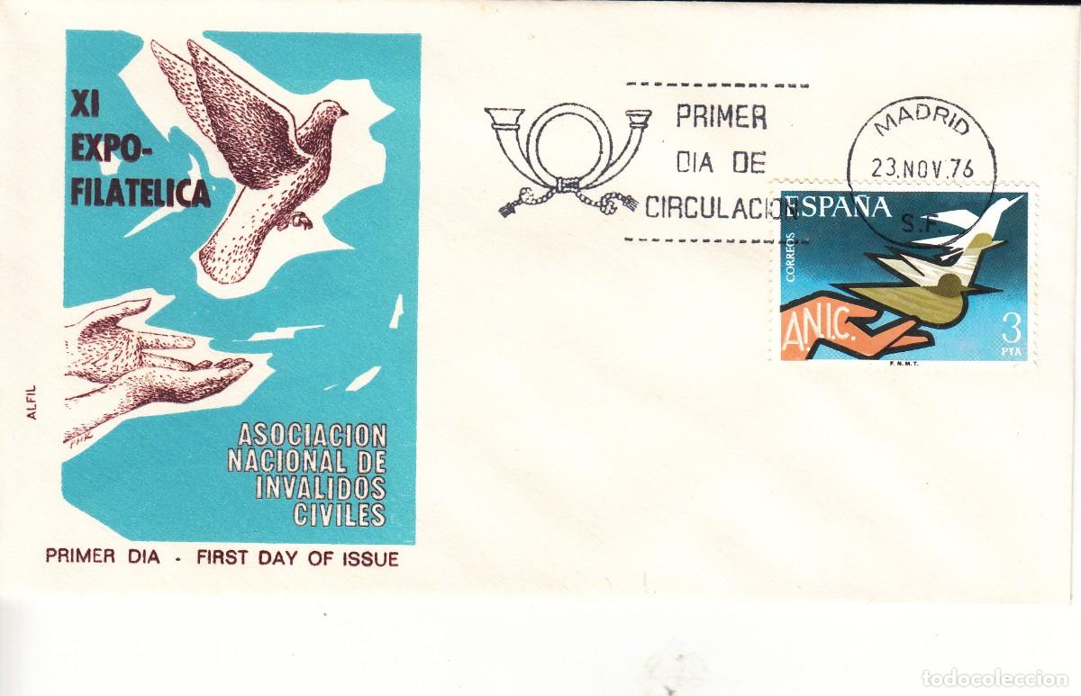 Sellos: SOBRE: 1976 MADRID. ASOCIACION NACIONAL DE INVALIDOS CIVILES