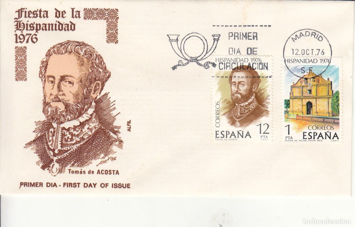 Sellos: SOBRE: 1976 MADRID. FIESTA DE LA HISPANIDAD - TOMAS DE ACOSTA