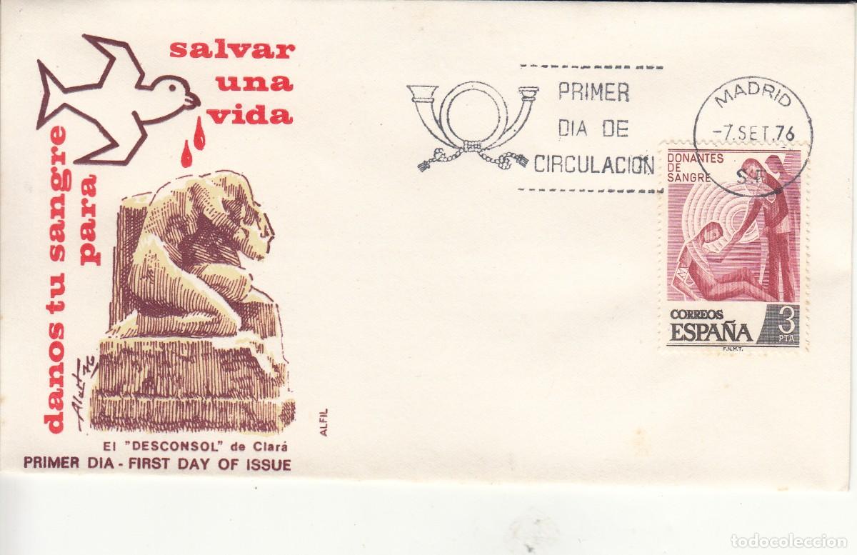 Sellos: SOBRE: 1976 MADRID. DANOS TU SANGRE PARA SALVAR UNA VIDA