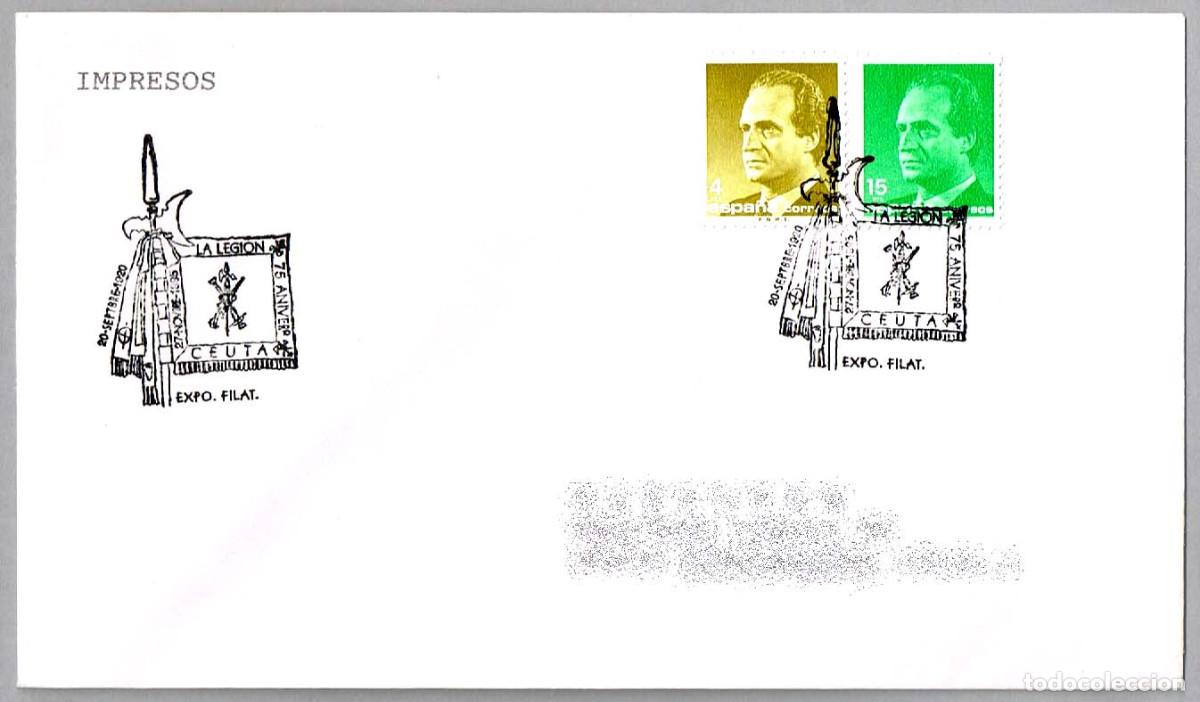 Sellos: Matasellos EXP.FIL. 75 ANIV. DE LA LEGION. Ceuta 1995