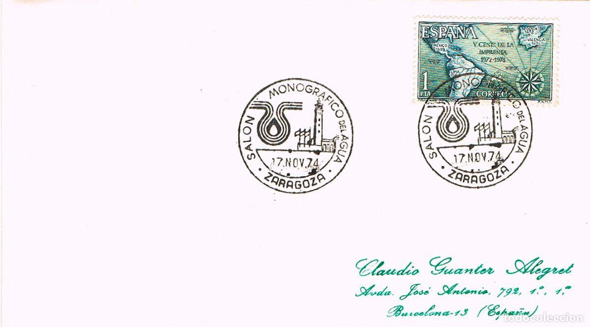 Sellos: A&Ntilde;O 1974, ZARAGOZA, SALON MONOGRAFICO DEL AGUA