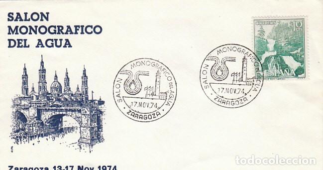 Sellos: A&Ntilde;O 1974, ZARAGOZA, SALON MONOGRAFICO DEL AGUA, SOBRE DE ALFIL