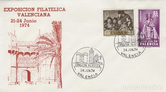 Sellos: A&Ntilde;O 1974, VALENCIA, EXPOSICION FILATELICA VALENCIANA, SOBRE DE ALFIL