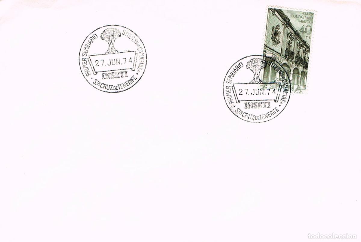 Sellos: A&Ntilde;O 1974, SANTA CRUZ DE TENERIFE, INSETI, TURISMO SEMINARIO PLANIFICACION TERRITORIO, CANARIAS