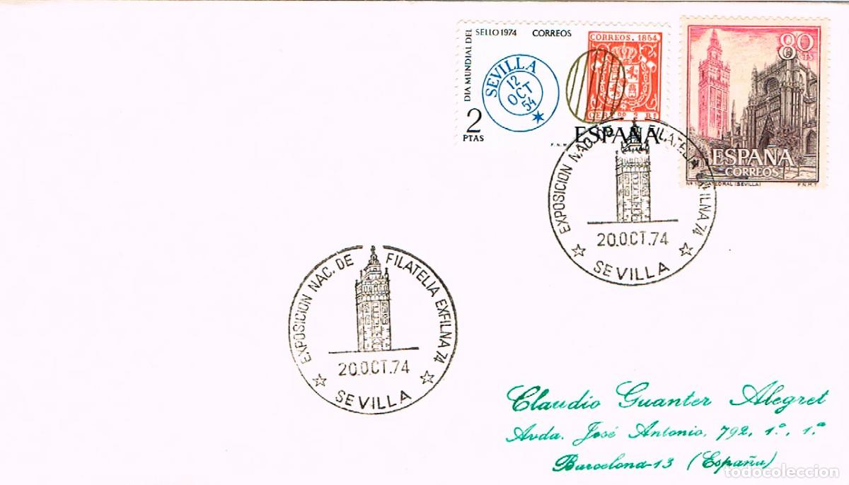 Sellos: A&Ntilde;O 1974, SEVILLA, EXFILNA. LA GIRALDA