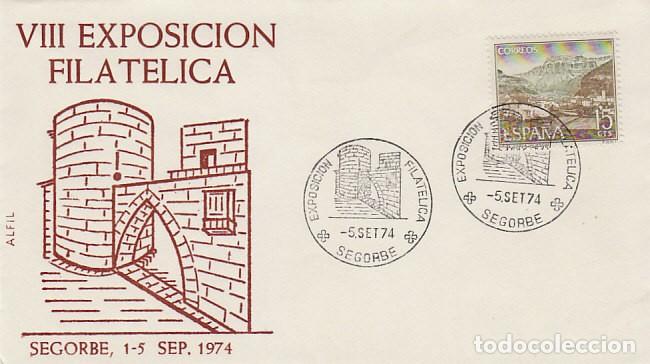 Sellos: A&ntilde;o 1974, SEGORBE (CASTELLON), MURALLAS, SOBRE DE ALFIL