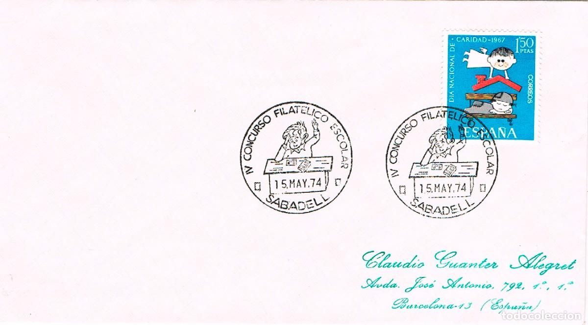 Sellos: A&Ntilde;O 1974, SABADELL (BARCELONA), CONCURSO FILATELICO ESCOLAR