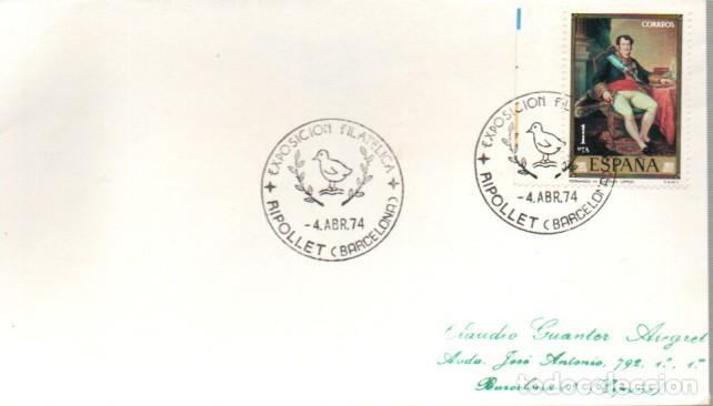 Sellos: A&Ntilde;O 1974, RIPOLLET (BARCELONA), EXPOSICION FILATELICA, PAJARO