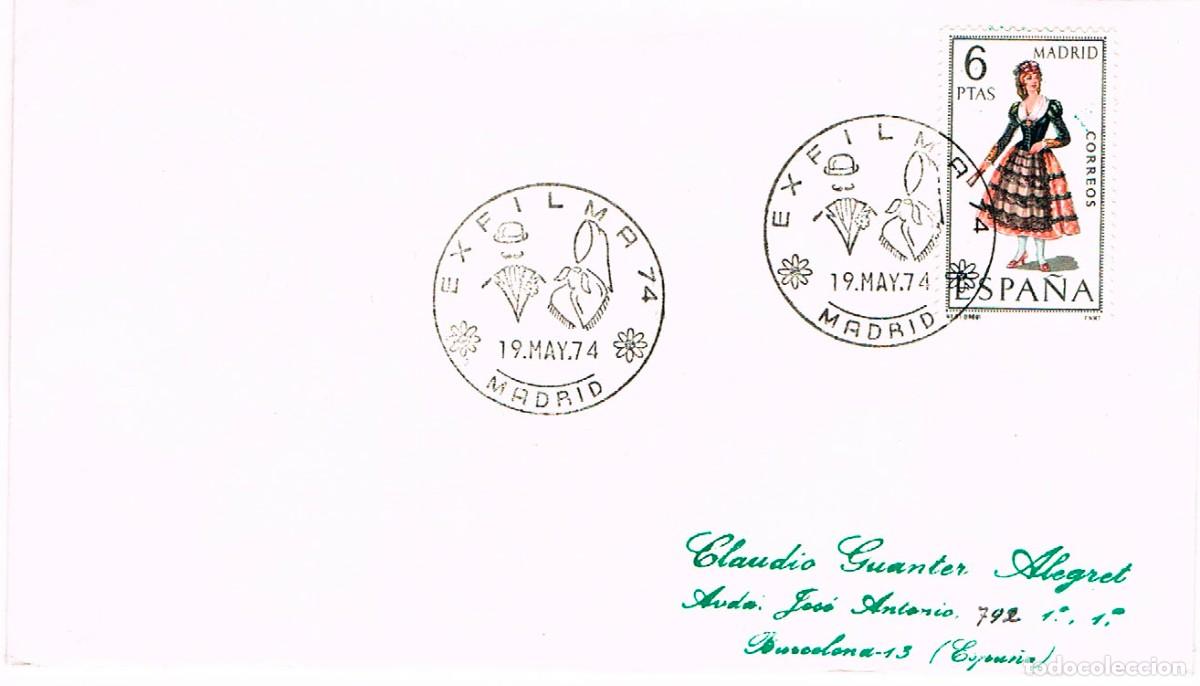 Sellos: A&Ntilde;O 1974, MADRID, Trajes tipicos, Exfilma