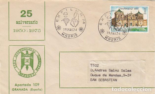Sellos: A&Ntilde;O 1974, MADRID, Trajes tipicos, Exfilma, EN SOBRE DEL CLUB ALHAMBRA