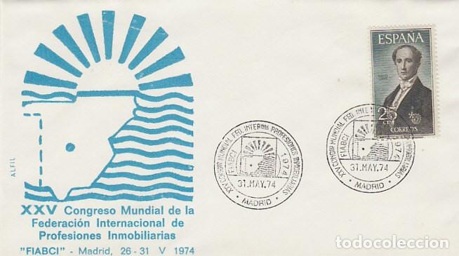 Stamps: A&Ntilde;O 1974, MADRID, CONGRESO DE LA FEDERACION DE PROFESIONES INMOBILIARIAS, EN SOBRE DE ALFIL