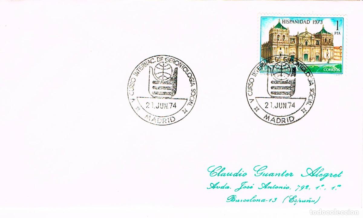 Sellos: A&Ntilde;O 1974, MADRID, CURSO INTERNACIONAL DE GERONTOLOGIA SOCIAL