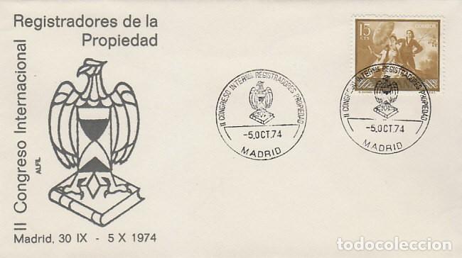 Sellos: A&Ntilde;O 1974, MADRID, REGISTRADORES DE LA PROPIEDAD, sobre de alfil