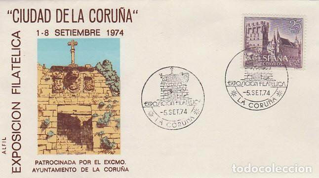Sellos: A&Ntilde;O 1974, LA CORU&Ntilde;A, PUERTA DEL PARROTE O DE LA CRUZ, ALFIL