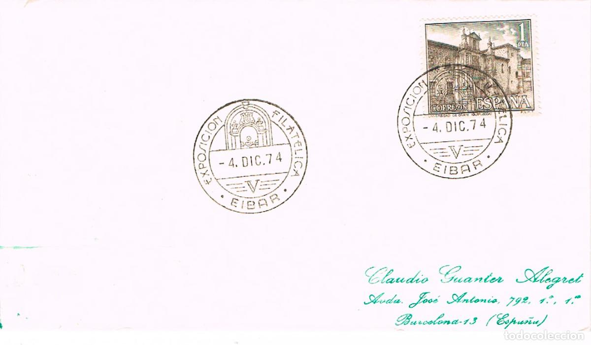 Sellos: A&Ntilde;O 1974, EIBAR (GUIPUZCOA), EXPOSICION FILATELICA - Foto 1