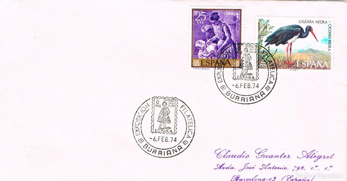 Sellos: A&Ntilde;O 1974, BURRIANA (CASTELLON), EXPOSICION FILATELICA