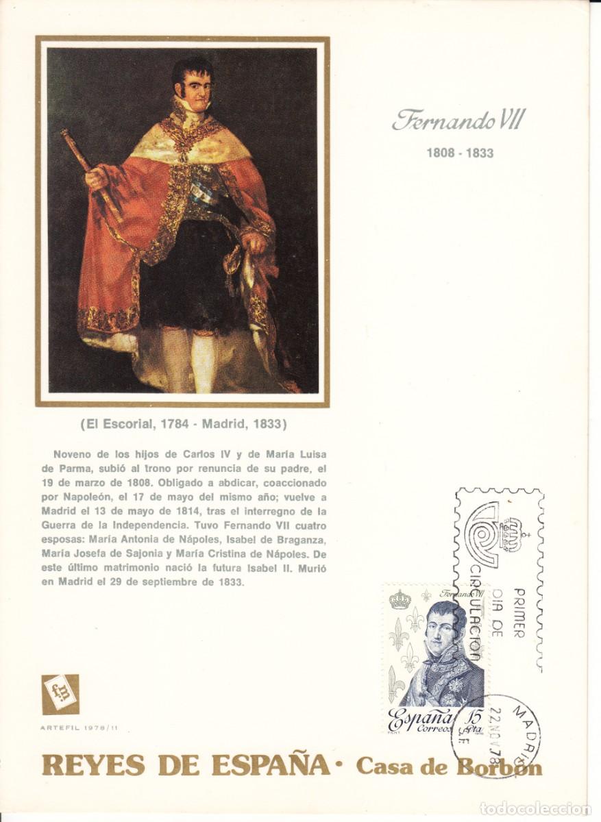 Sellos: HOJA 1978 MADRID: REYES DE ESPA&Ntilde;A - CASA DE BORBON / FERNANDO VII
