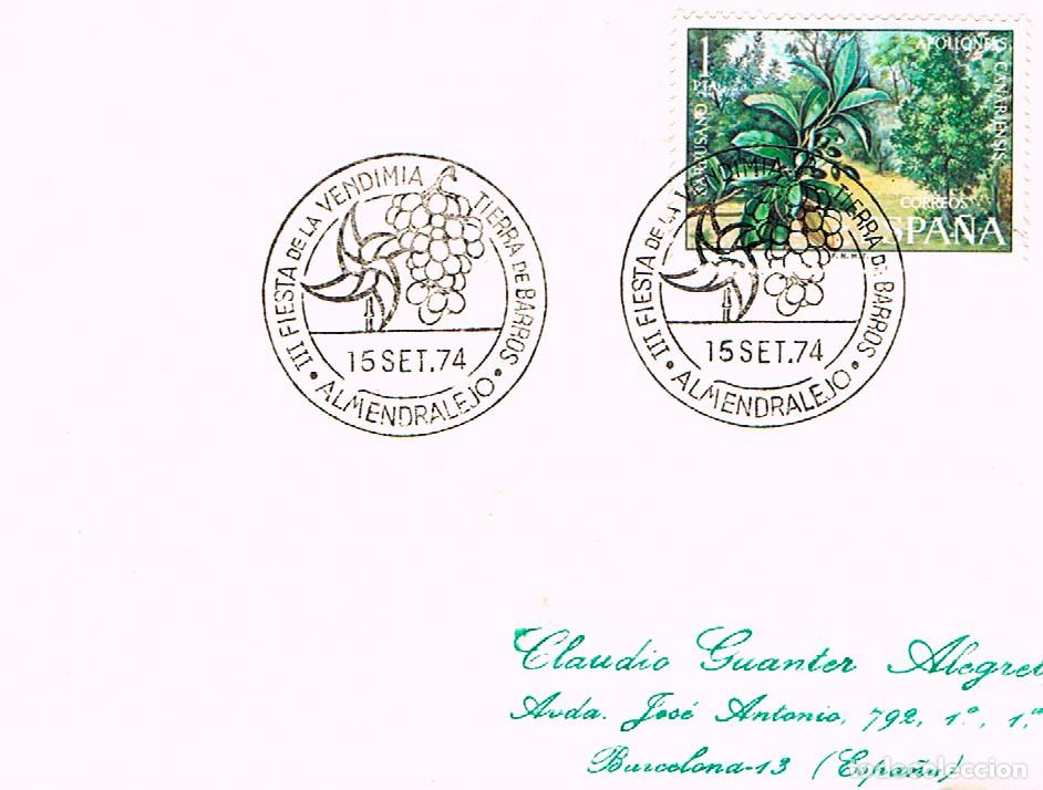 Sellos: A&Ntilde;O 1974, ALMENDRALEJO (BADAJOZ), FIESTA DE LA VENDIMIA, TIERRA DE BARROS