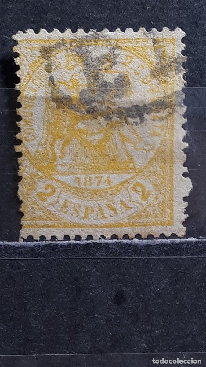 Sellos: ESPA&Ntilde;A. A&Ntilde;O 1874. &deg;. Matasellos P.D. Edifil 143