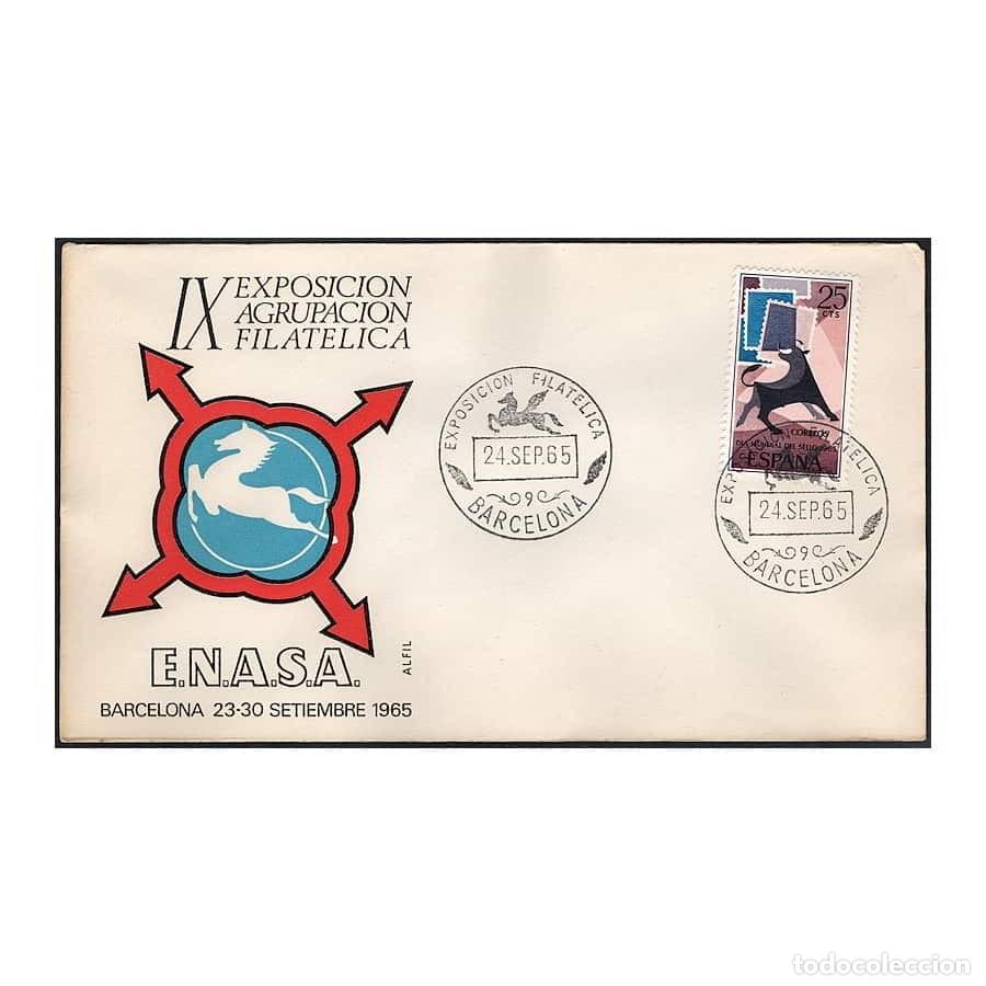Selos: Espa&ntilde;a 1965 [FDC] D&iacute;a del Sello, 25 c. Pegaso, Obra Sindical Educaci&oacute;n y Descanso (N)