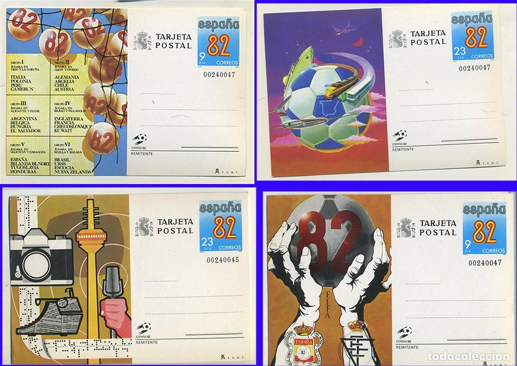 Sellos: 4 TARJETAS ENTERO POSTAL ESPA&Ntilde;A 82 DISTINTAS 1