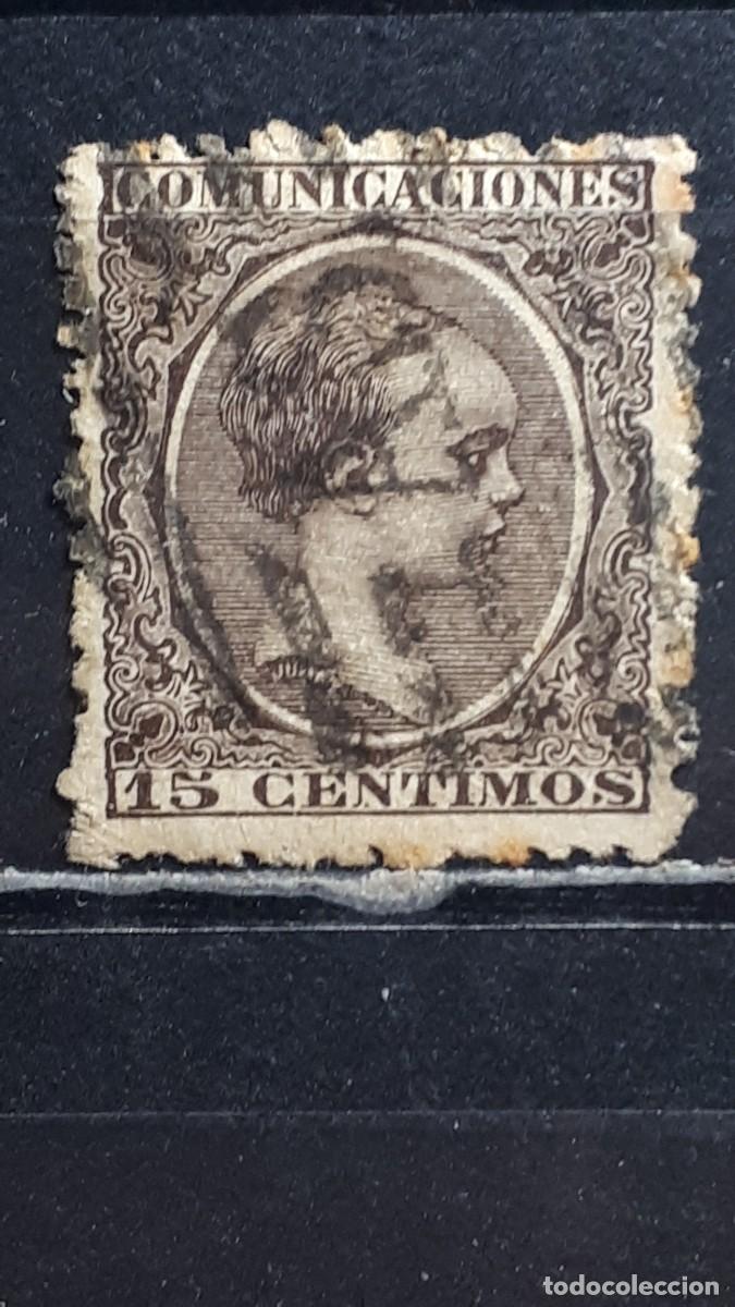 Sellos: ESPA&Ntilde;A. A&Ntilde;O 1889. &deg;. Matasello parrilla interior A.S. Administraci&oacute;n de Santiago de C. Edifil 219