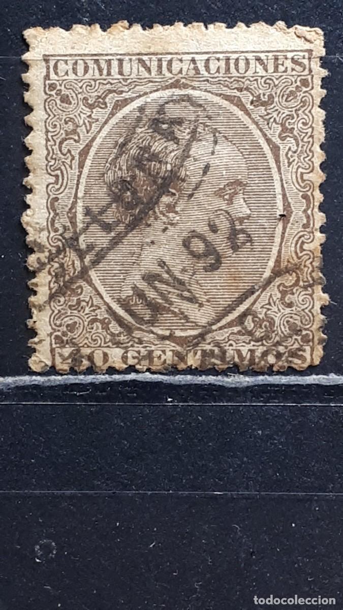 Sellos: ESPA&Ntilde;A. A&Ntilde;O 1889-1901. CARTERIA. Barcelona- Francia EDIFIL 223