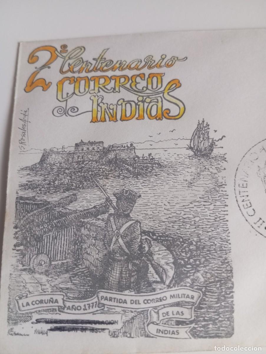 Sellos: ESPA&Ntilde;A, 2 CENTENARIO DEL CORREO DE INDIAS. LA CORU&Ntilde;A - Foto 2