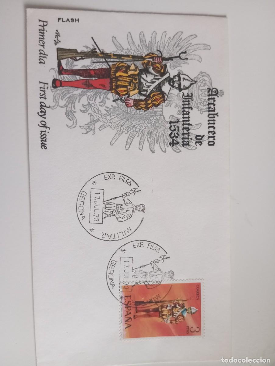 Sellos: ESPA&Ntilde;A, 1973, ARCABUCERO 1534, SPD