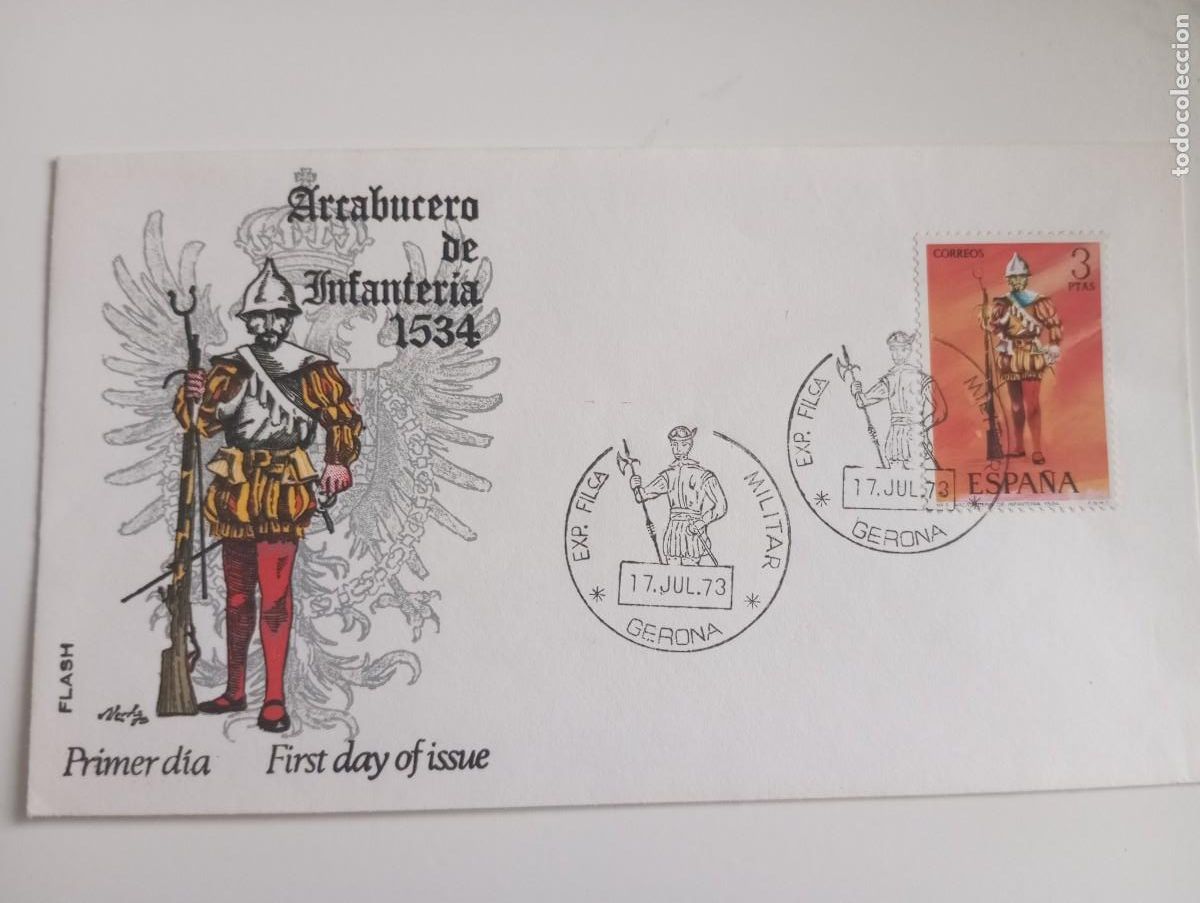 Briefmarken: ESPA&Ntilde;A, 1973, ARCABUCERO 1534, SPD