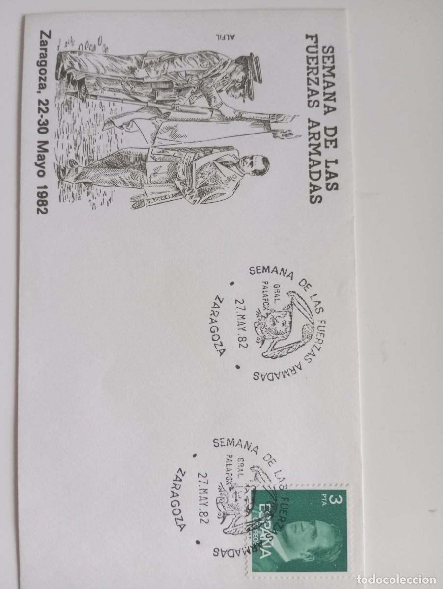 Sellos: ESPA&Ntilde;A, 1982, SEMANA DE LAS FUERZAS ARMADAS, ZARAGOZA