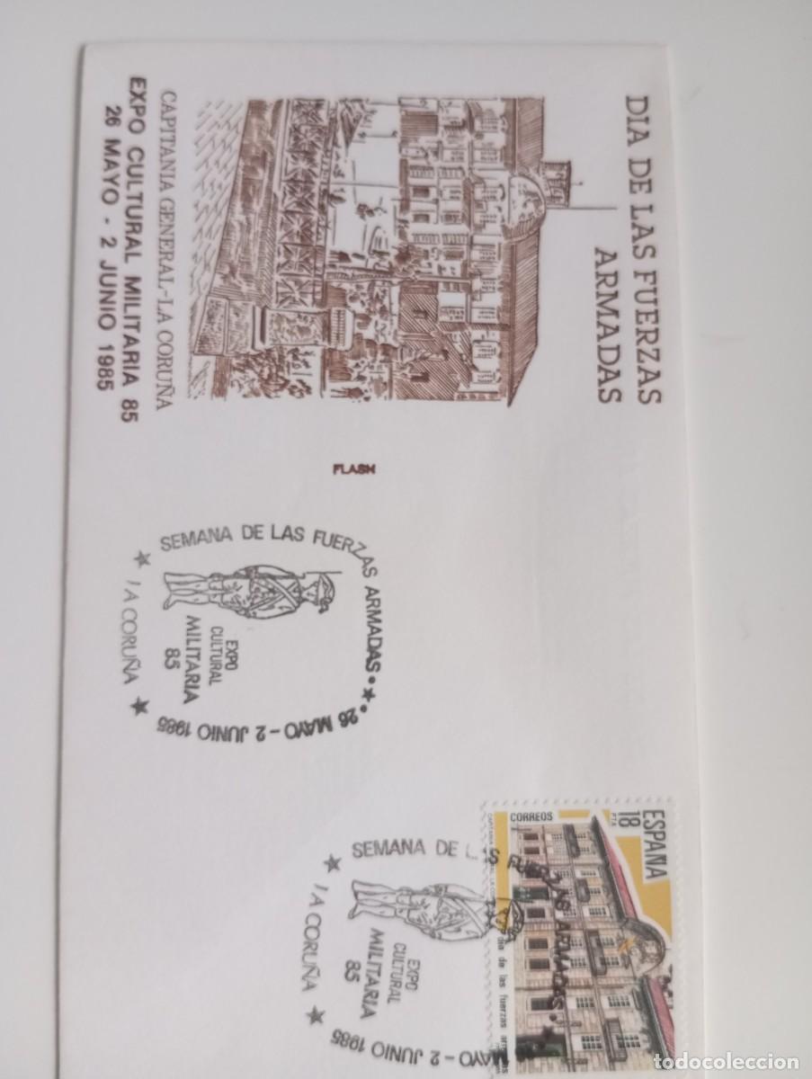 Sellos: ESPA&Ntilde;A, 1983, D&Iacute;A DE LAS FUERZAS ARMADAS, LA CORU&Ntilde;A