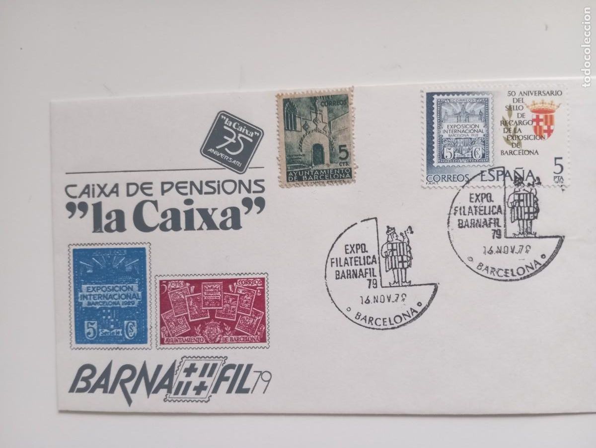 Sellos: ESPA&Ntilde;A, 1979, BARNAFIL 75 ANIVERSARIO DE LA CAIXA