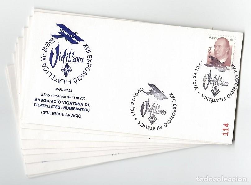 Timbres: Aviaci&oacute;n - 11 Sobres Vic 2003 - Centenario de la Aviaci&oacute;n - Edici&oacute;n Numerada (Solo 250 ejemplares)