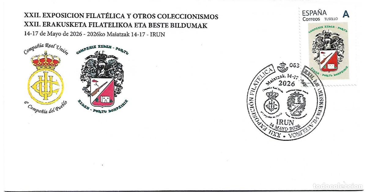 Sellos: SOBRE CON MATASELLOS EXPO FIL Y OTROS COLECCIONISMOS CON TUSELLO. IR&Uacute;N 14/05/26