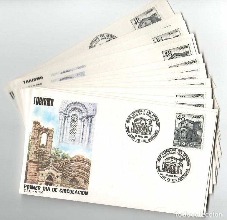 Timbres: 14 SPD - Onz&egrave; centenari del Monestir Sant Joan de les Abadesses / Lote ideal para reventa