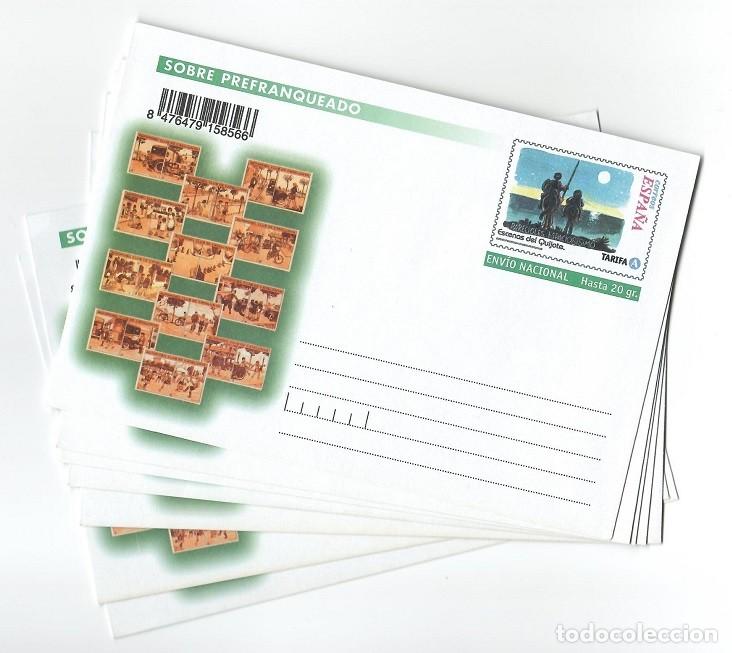 Timbres: 19 Sobres prefranqueados / Sello impreso Tarifa A Escenas del Quijote - Automobil Club de Catalunya