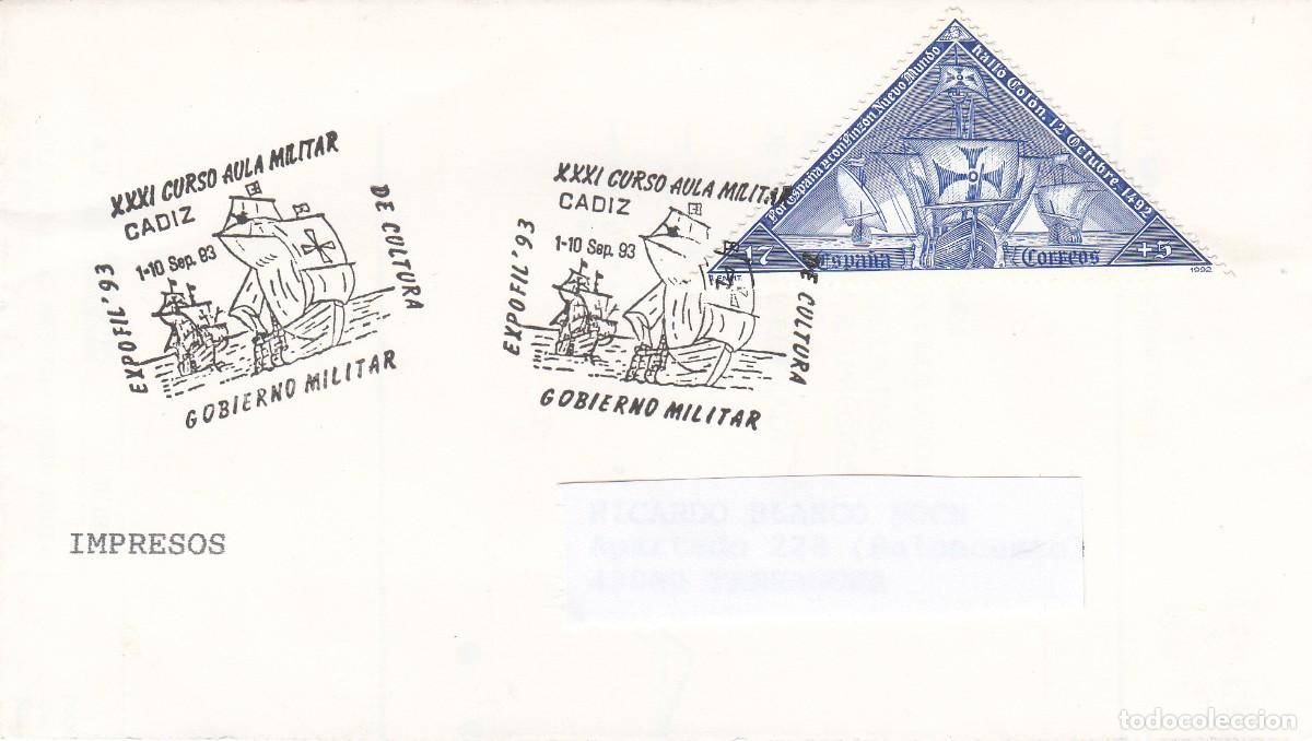 Sellos: MATASELLOS EXPOFIL 93 - C&Aacute;DIZ - CURSO AULA MILITAR - 1993