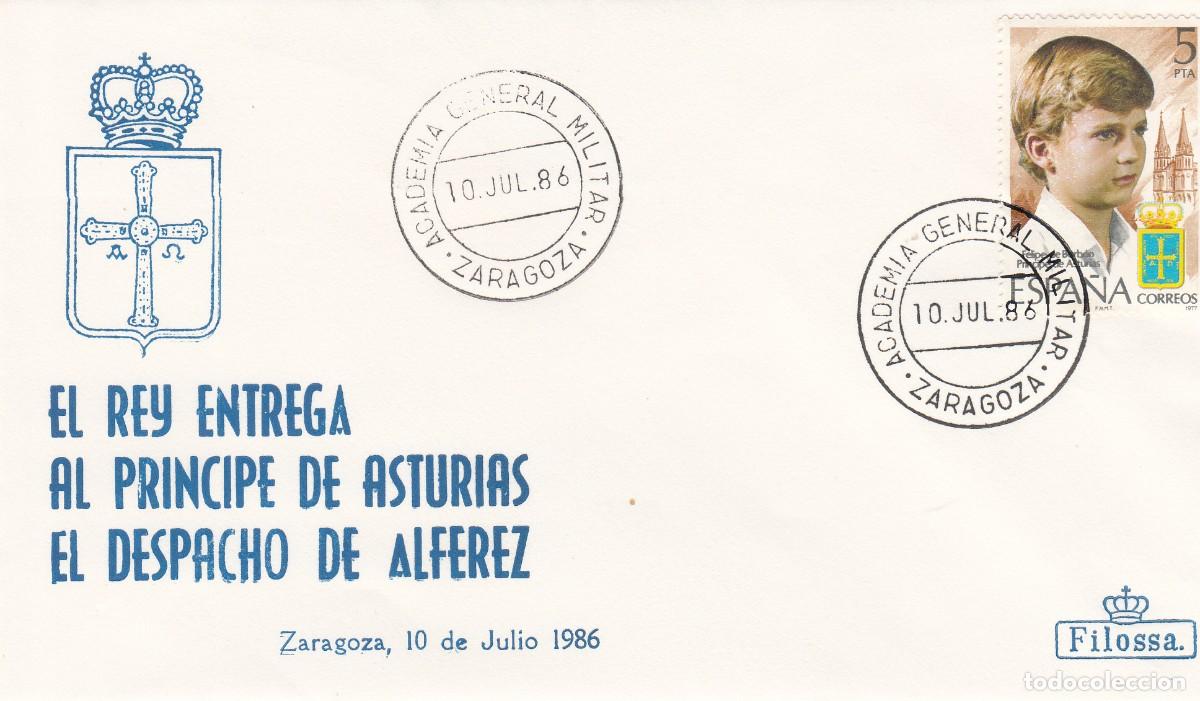 Sellos: MATASELLOS TEM. MONARQU&Iacute;A - EL REY ENTREGA AL PR&Iacute;NCIPE EL DESPACHO DE ALFEREZ ACAD.MILITAR ZARAGOZA