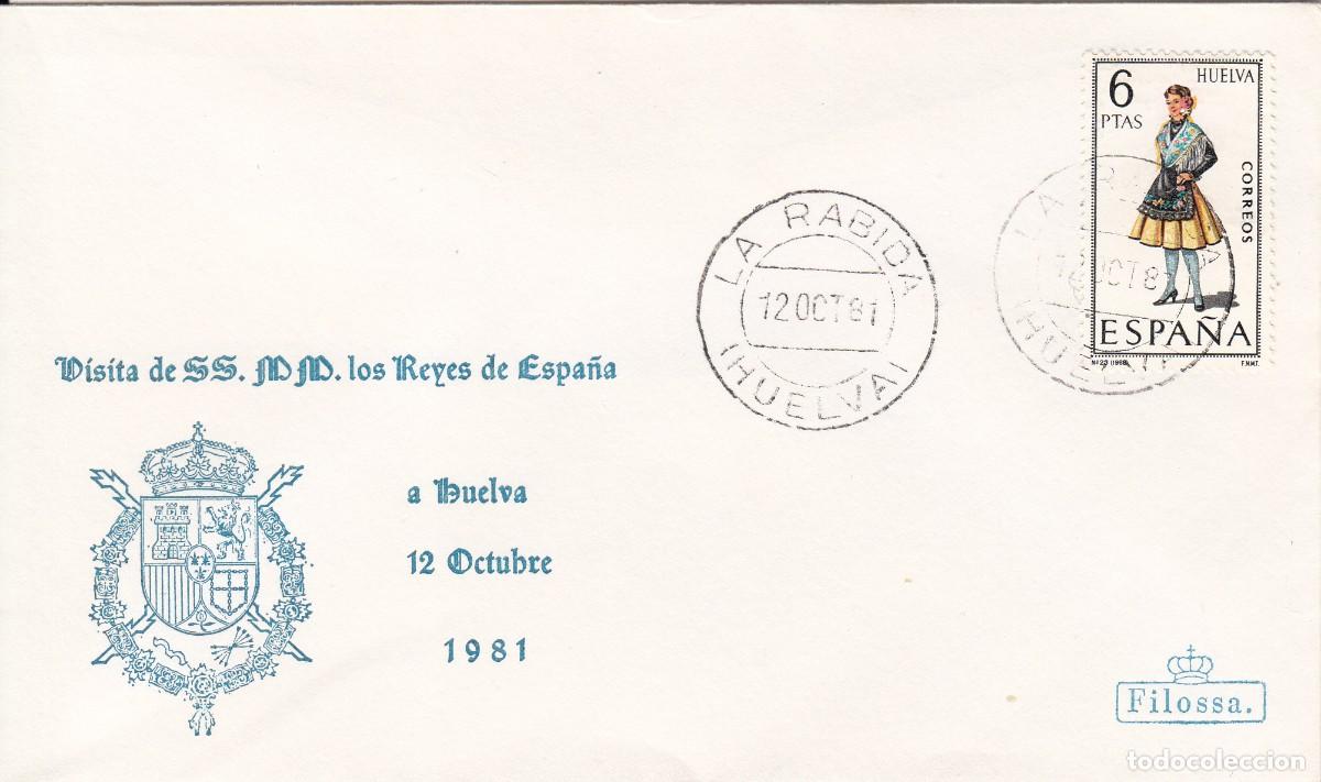 Sellos: MATASELLOS TEM MONARQU&Iacute;A VISITA REYES A HUELVA - 1981